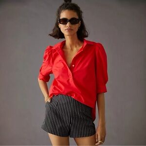 Anthropologie MAEVE
Poplin Henley Shirt